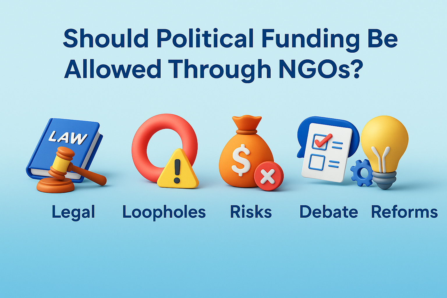 Should Political Funding Be Allowed Through NGOs? – Legal Loopholes, Risks & Reforms